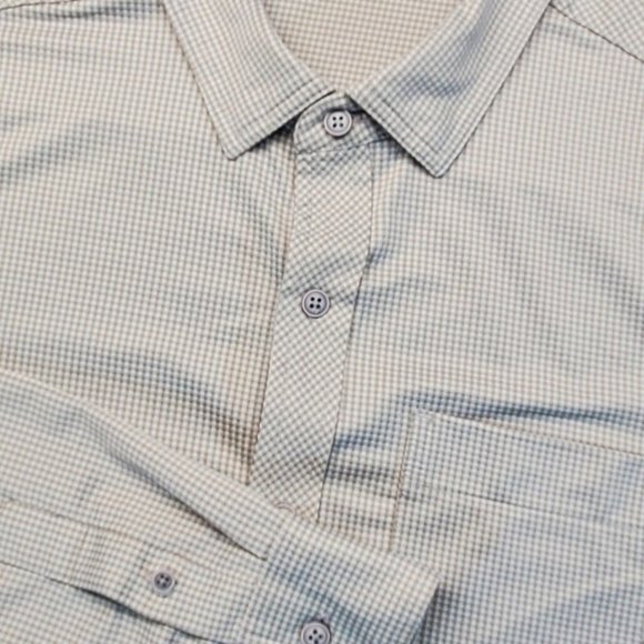 Travis Mathew Men's Long Sleeve Let's Do It Again Striped Shirt Gray, Size: Medi - Picture 1 of 7